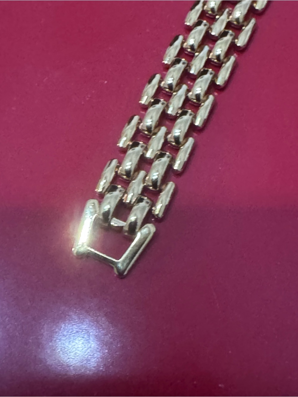 Classic Gold-tone Panther Link Bracelet - Picture 2 of 4